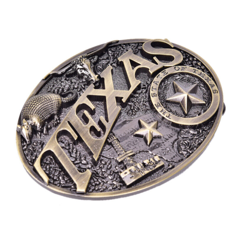 Texas Long Bull Horn Belt Buckle Western Cowboy Novelty Belt Buckles V