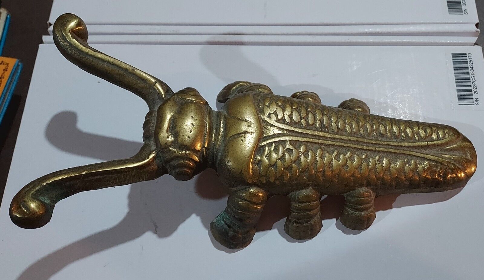 vintage brass Boot Shoe Jack Pull Western Cowboy Porch Cricket