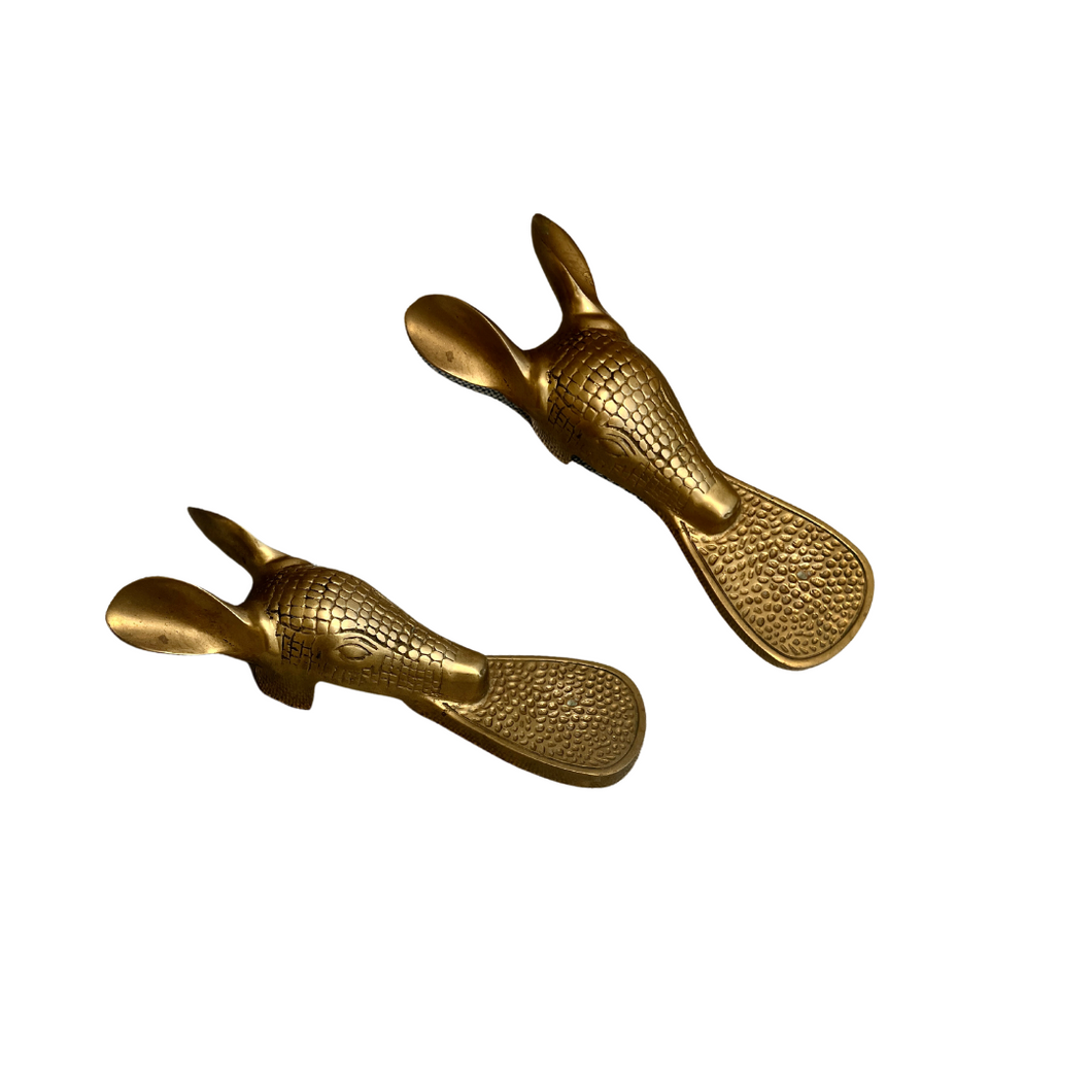 Vintage Brass Armadillo Boot Jack
