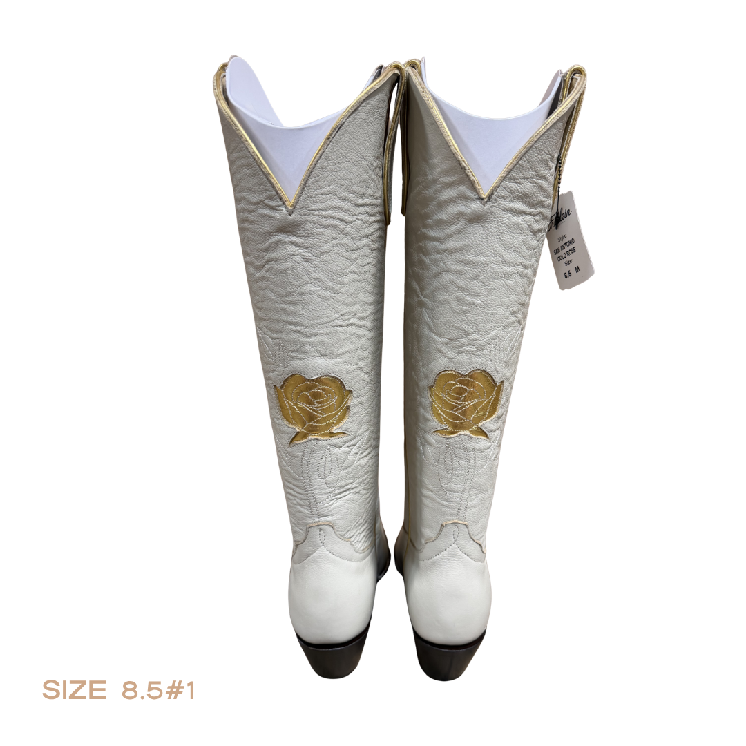 SALE Cream + Gold San Antonio Rose Women's Boot