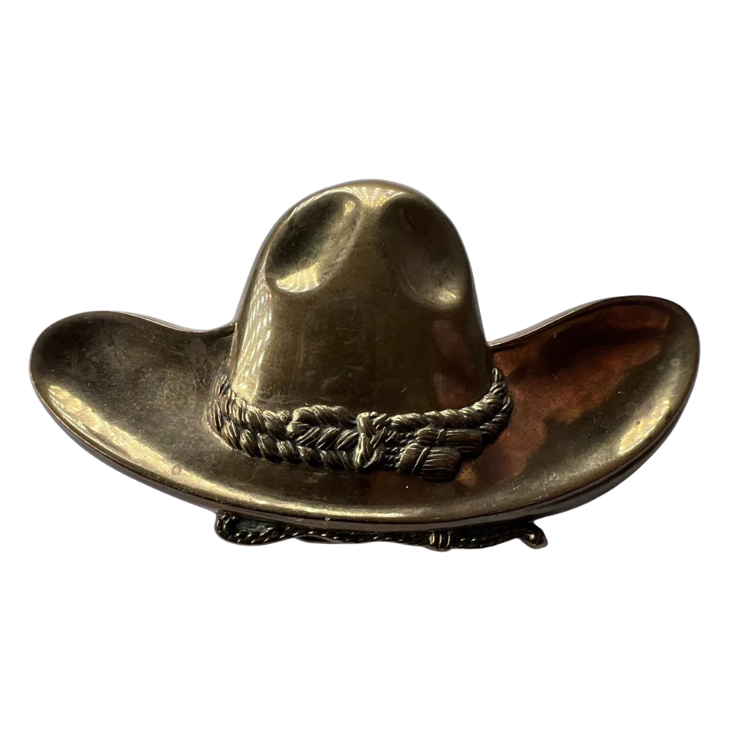 Vintage Cowboy Hat Belt Buckle