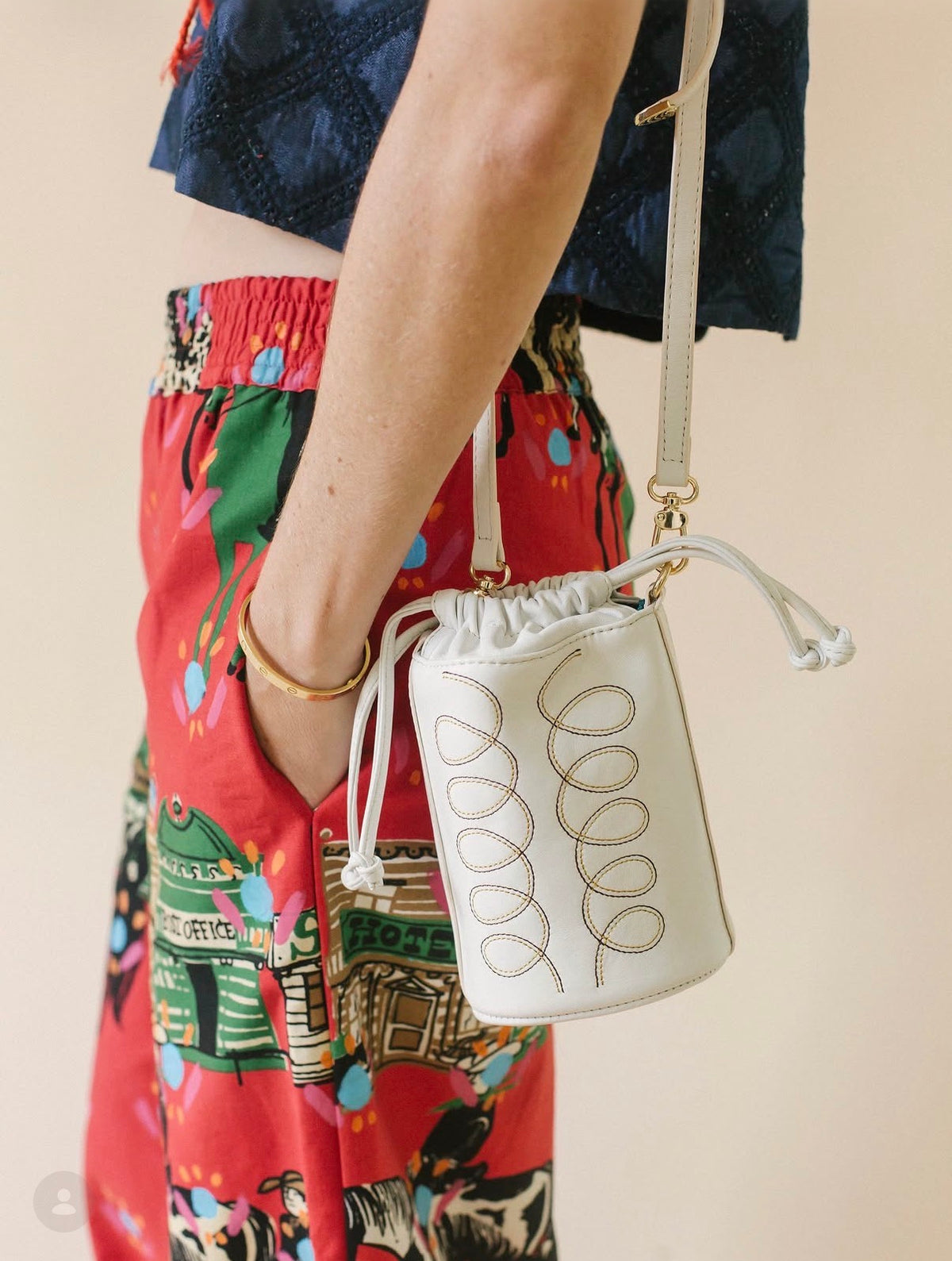 Twirl Girl Leather Crossbody
