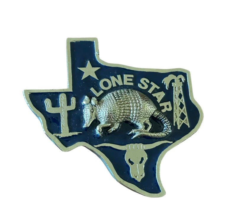 Blue Texas Lone Star Belt Buckle